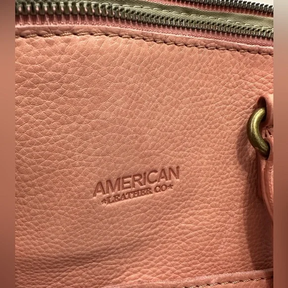 American Leather Co. Carrie Dome Satchel Handbag Purse “Desert Rose” Color - Picture 6 of 12